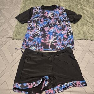 Tropical Print Swim Set